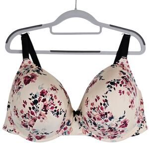 Torrid Curve 360 Back Smoothing Lightly Lined T-Shirt Floral Women's Bra 46DDD